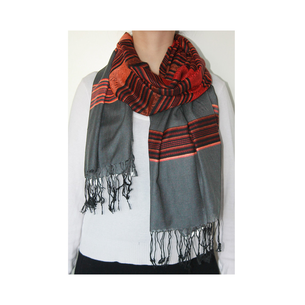 FOULARD SCIARPA  THAILANDESE 100% SETA UNISEX HANDMADE